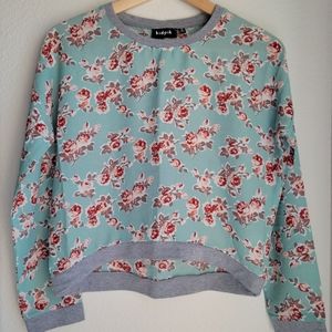 Kidpik Long Sleeve Floral Pullover Blouse Top Girls XL Green Lightweight…